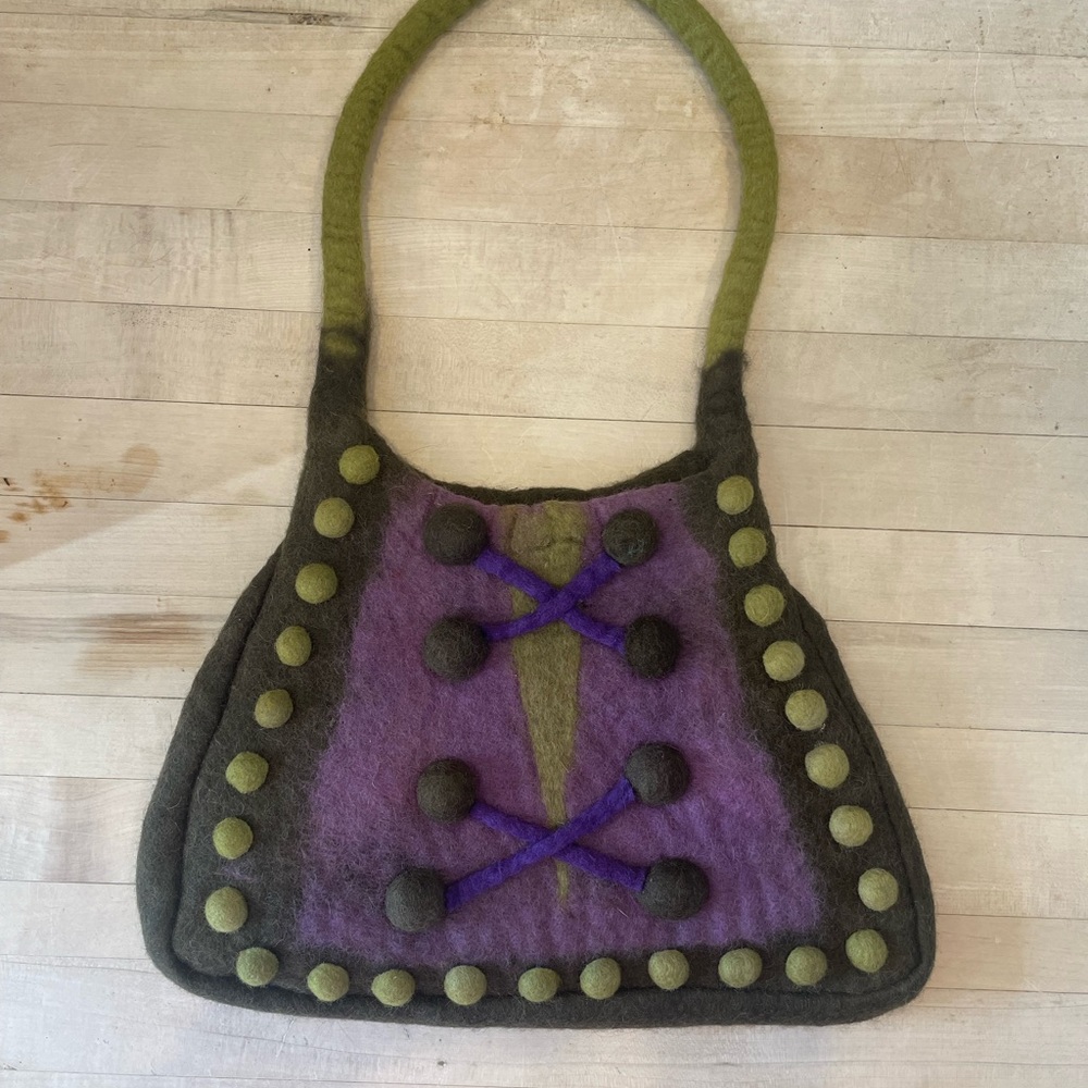 Rising Tide felted wool handbag